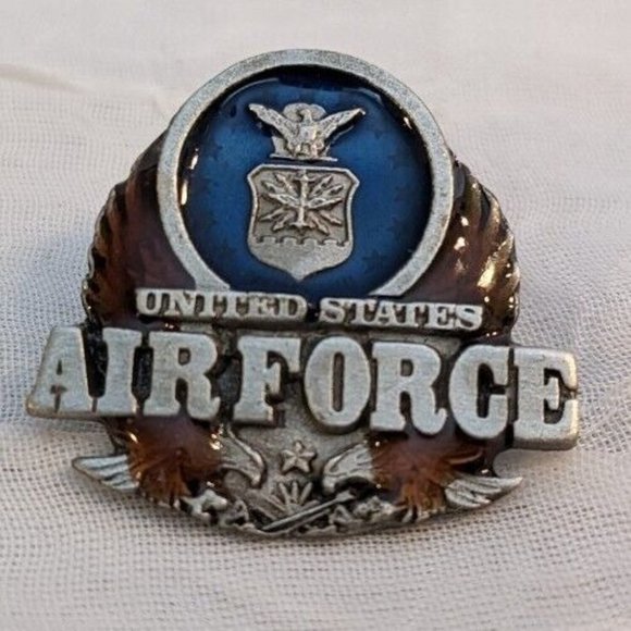 Vtg Air Force Siskiyou United States Lapel Pin Collectible Pewter USA Pinback No - Picture 3 of 8